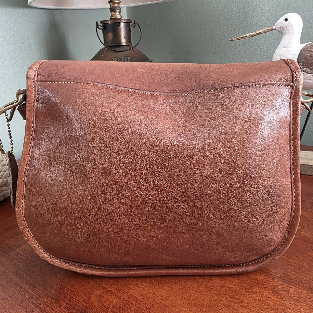 Coach 9535 Saddlery Bag Crossbody British Tan Leather Shoulder Bag Vintage - Picture 4 of 16